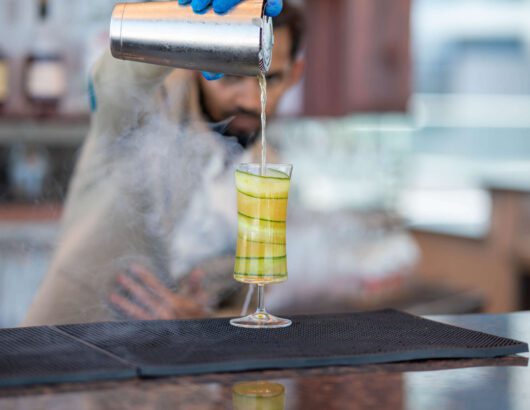 Bartender Mixing Cocktails